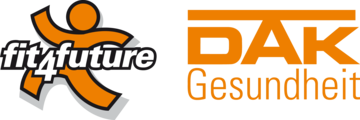 Kooperationslogo von fit4future und der DAK-Gesundheit